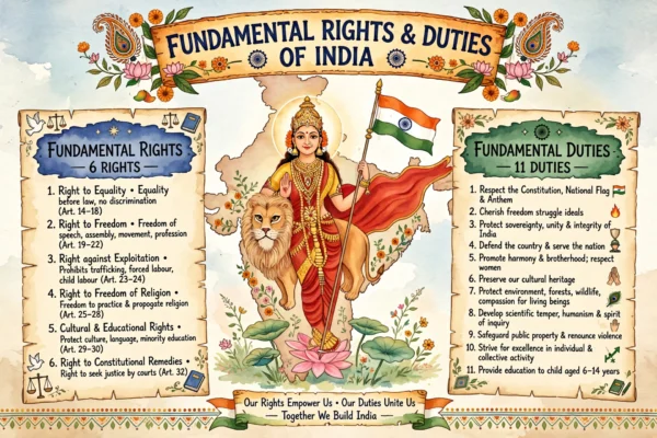 Good & Bad: 6 Fundamental Rights & 11 Duties of India